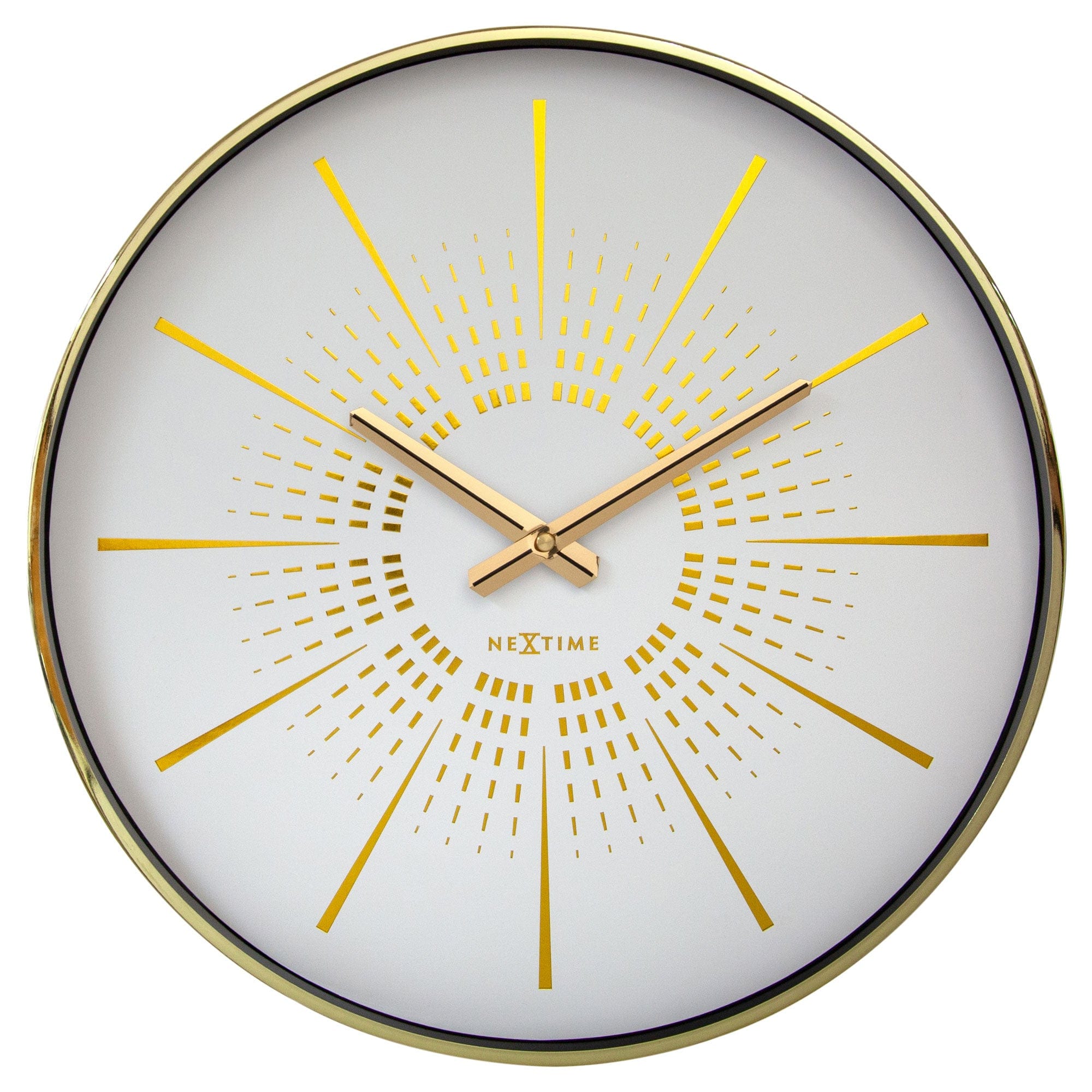 Wall clock 40cm - Silent - Metal - "Excentric" - Goat Corp