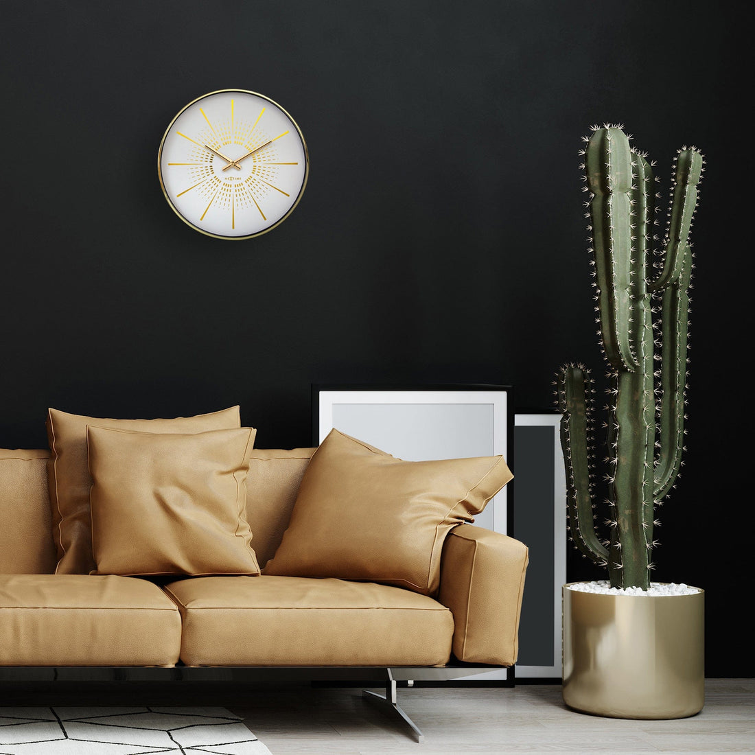 Wall clock 40cm - Silent - Metal - "Excentric" - Goat Corp