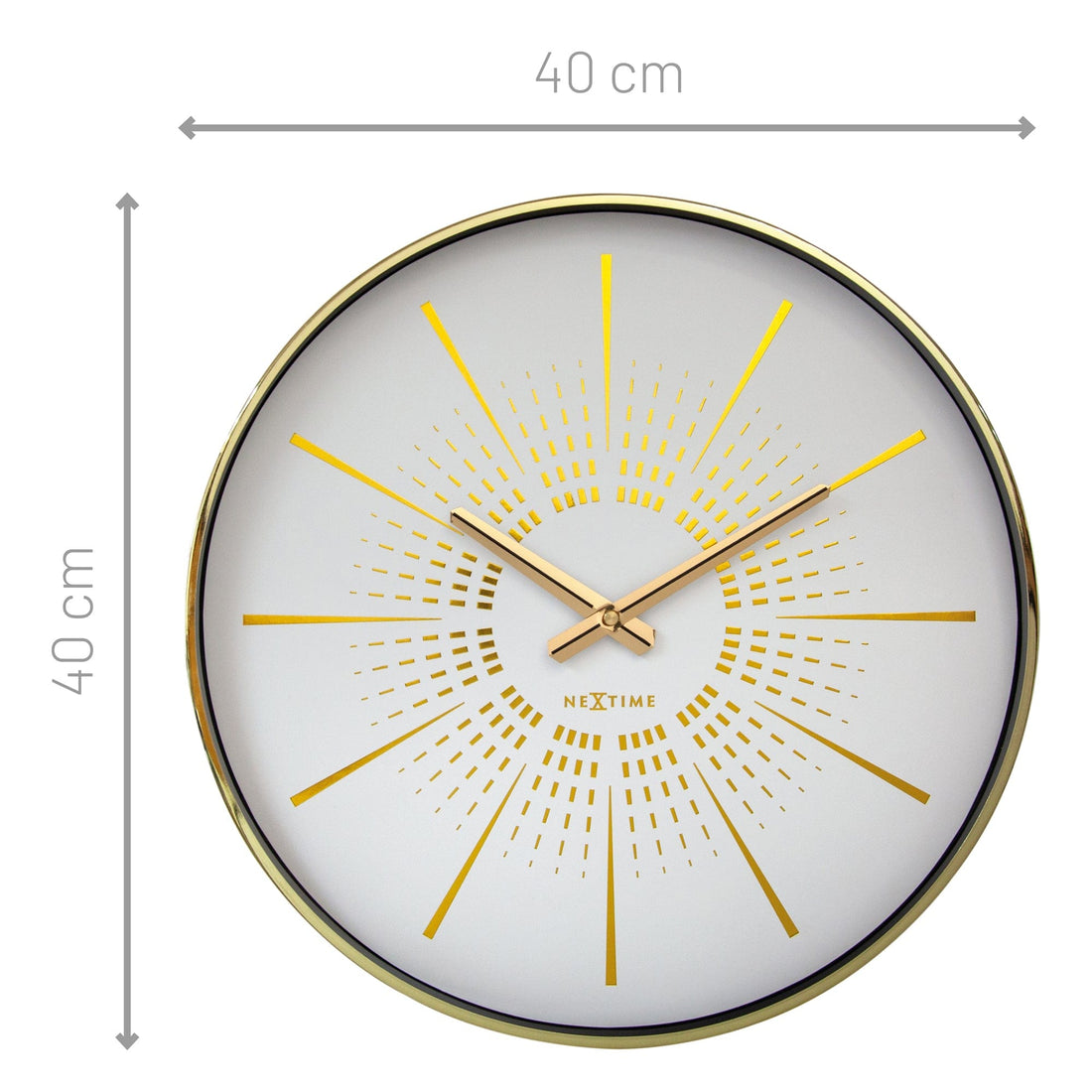 Wall clock 40cm - Silent - Metal - "Excentric" - Goat Corp