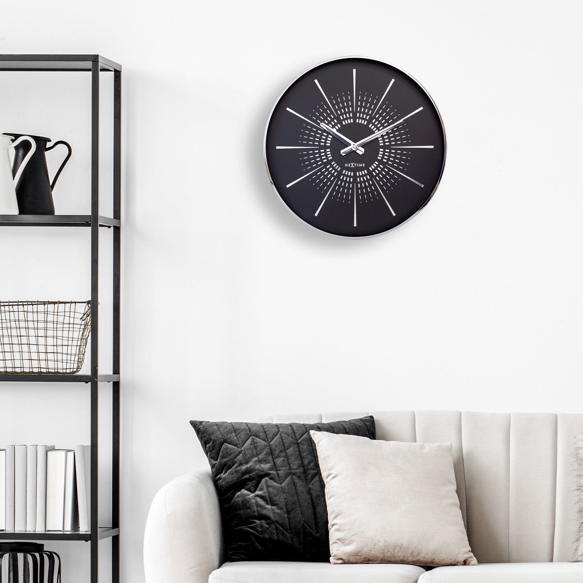 Wall clock 40cm - Silent - Metal - "Excentric" - Goat Corp