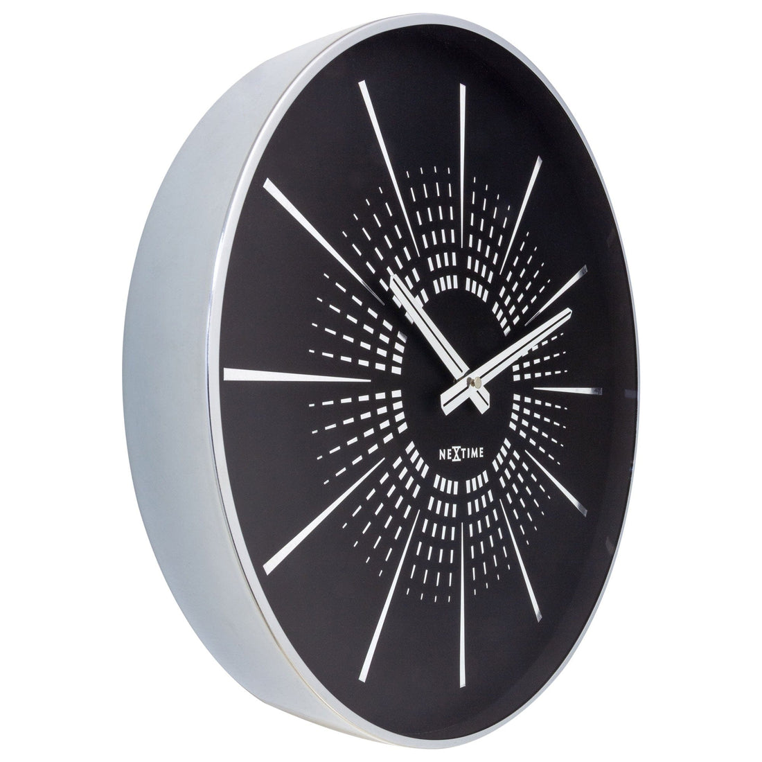 Wall clock 40cm - Silent - Metal - "Excentric" - Goat Corp
