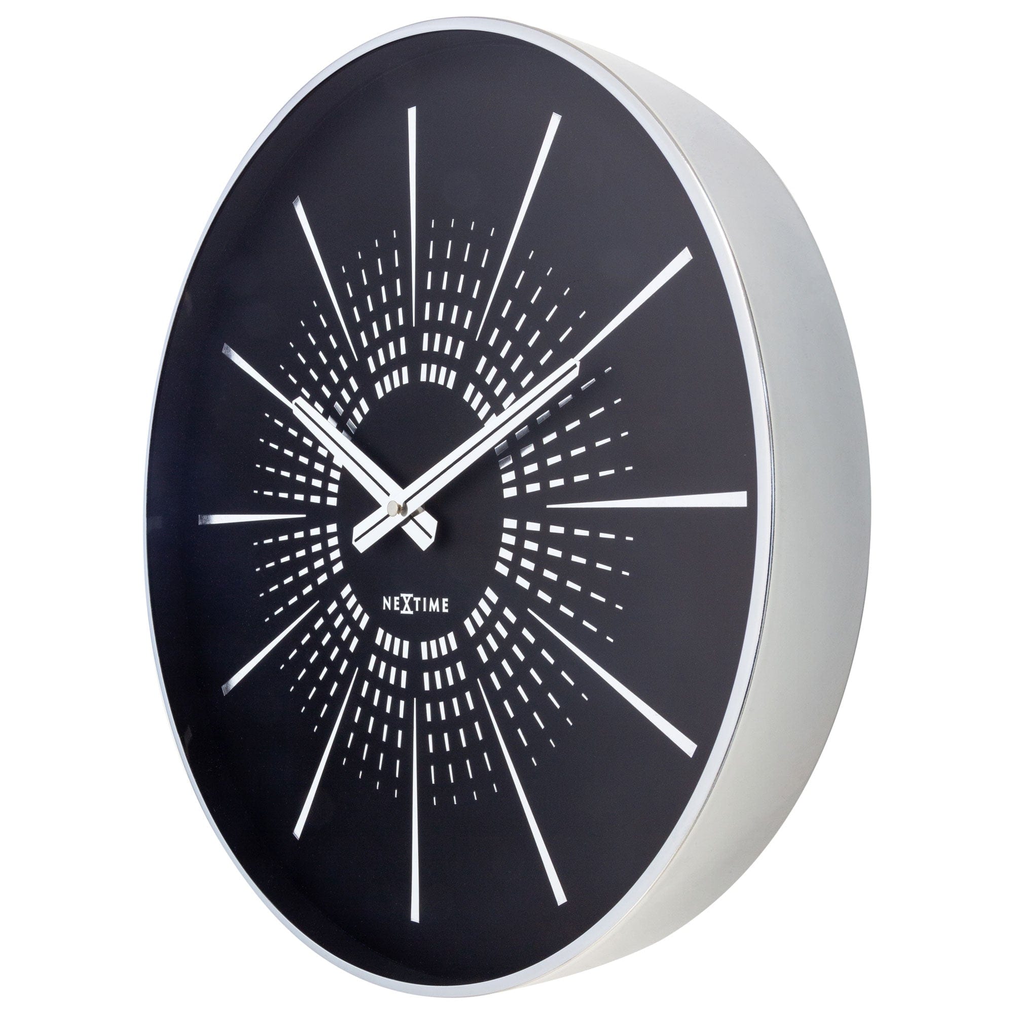 Wall clock 40cm - Silent - Metal - "Excentric" - Goat Corp