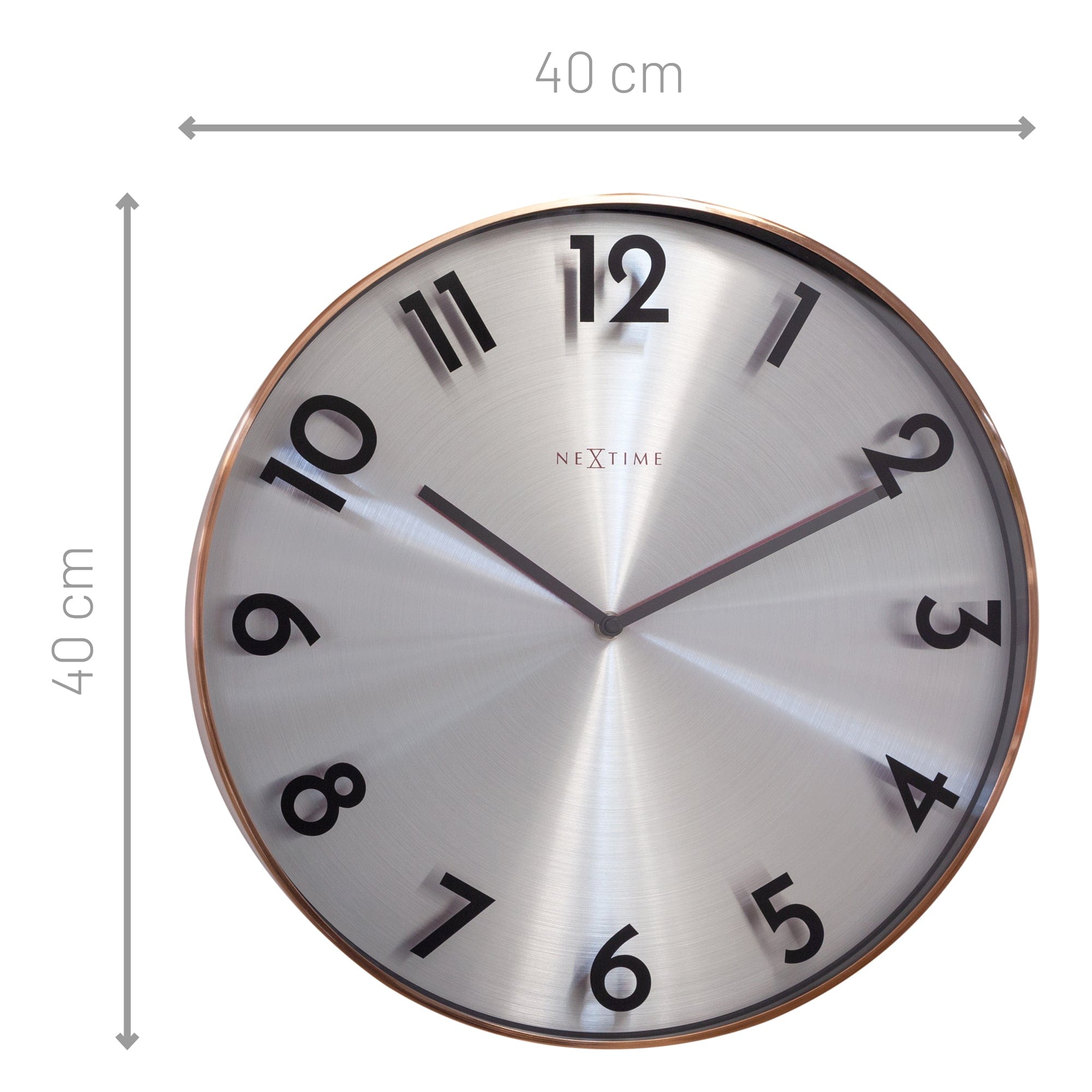 Wall clock 40cm - Silent - Metal - "Reflection" - Goat Corp
