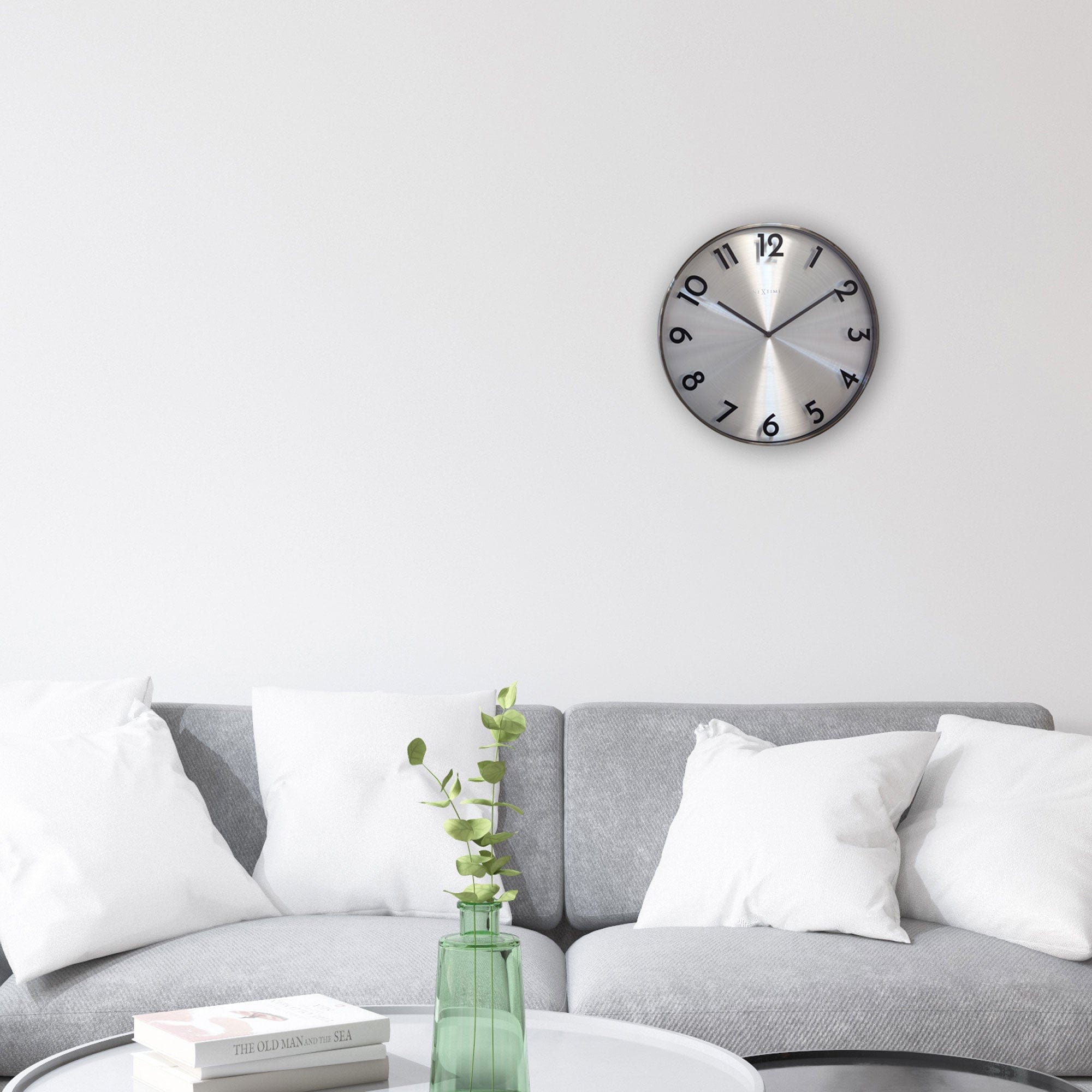 Wall clock 40cm - Silent - Metal - "Reflection" - Goat Corp