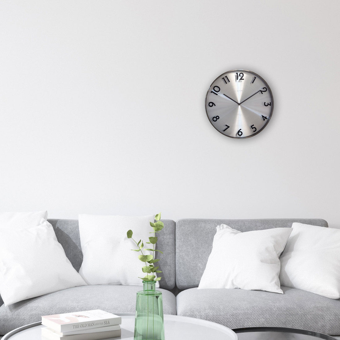 Wall clock 40cm - Silent - Metal - "Reflection" - Goat Corp