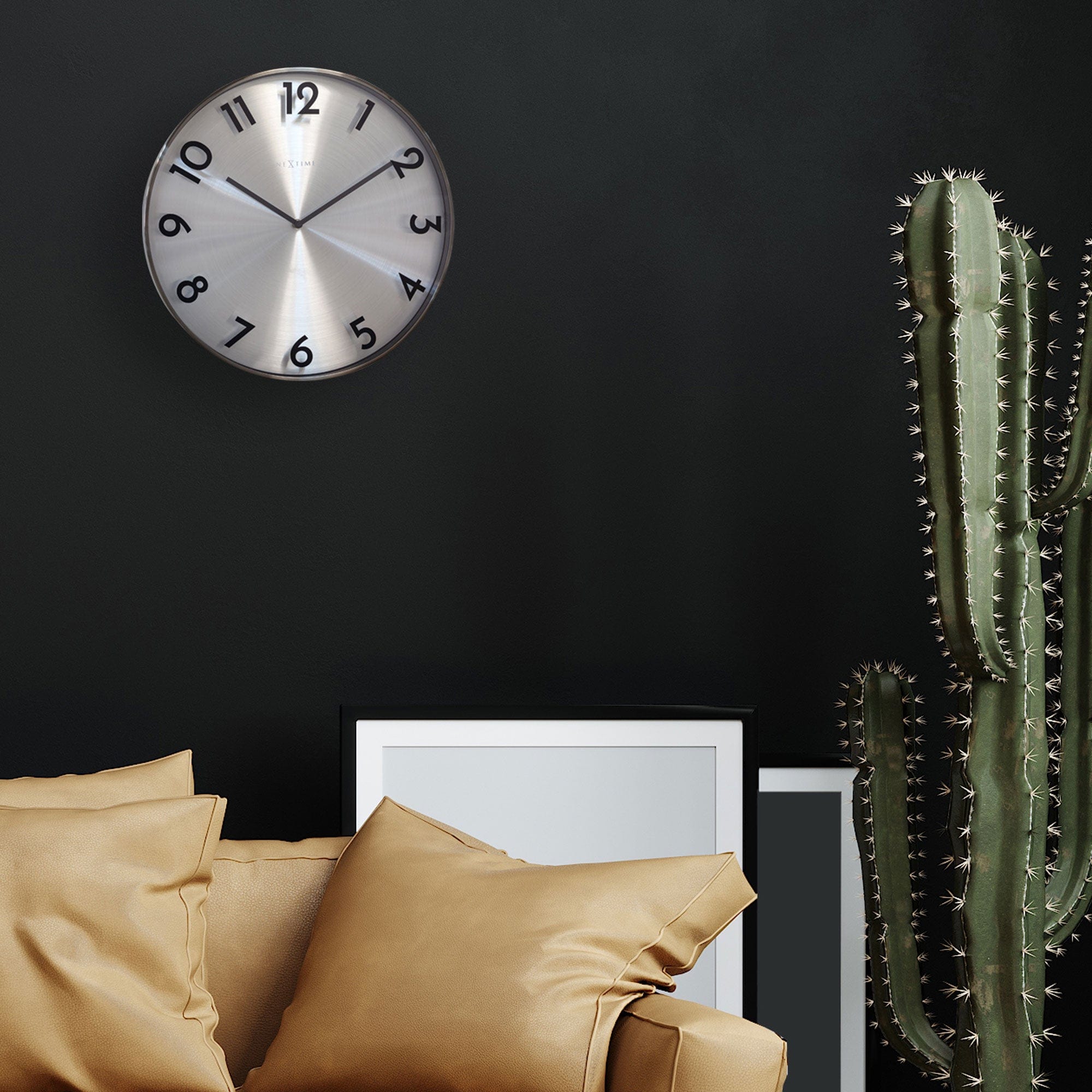 Wall clock 40cm - Silent - Metal - "Reflection" - Goat Corp