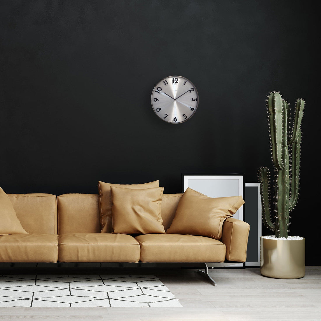 Wall clock 40cm - Silent - Metal - "Reflection" - Goat Corp