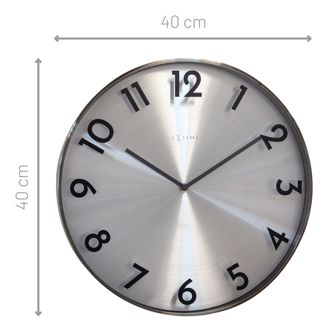 Wall clock 40cm - Silent - Metal - "Reflection" - Goat Corp