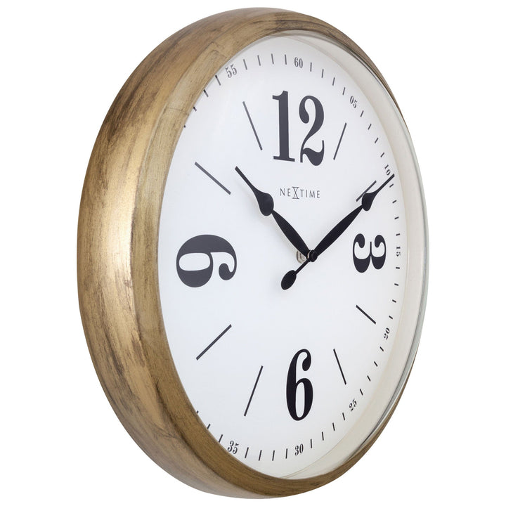 Wall clock 39cm - Silent - White - Metal - "Classic" - Goat Corp