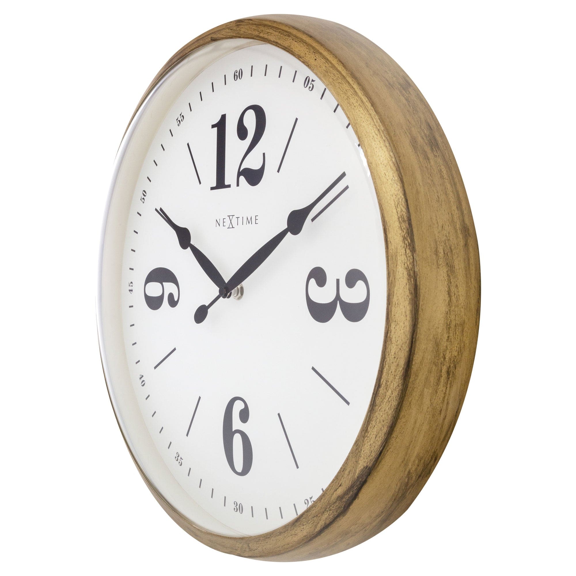 Wall clock 39cm - Silent - White - Metal - "Classic" - Goat Corp