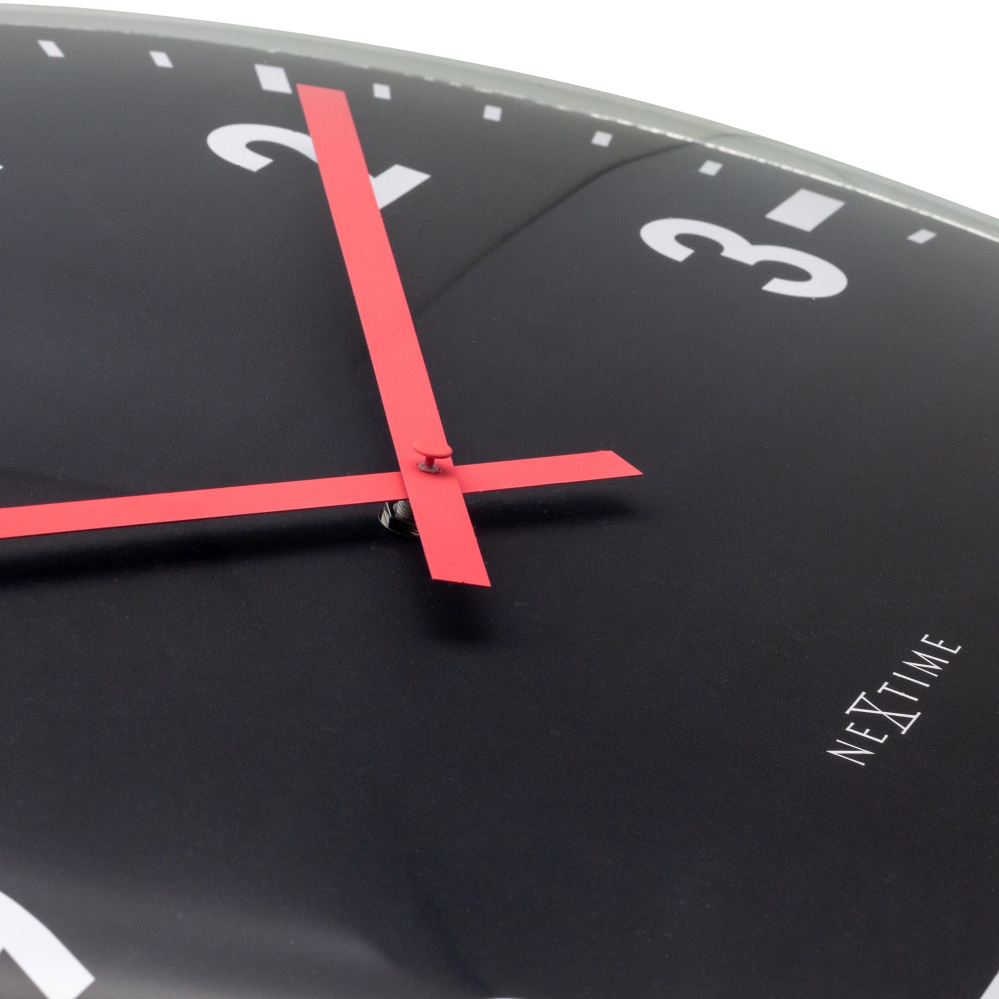 Large Wall Clock 50cm Domed Glass Lens - Silent - Glass - "Duomo 50" - Goat Corp