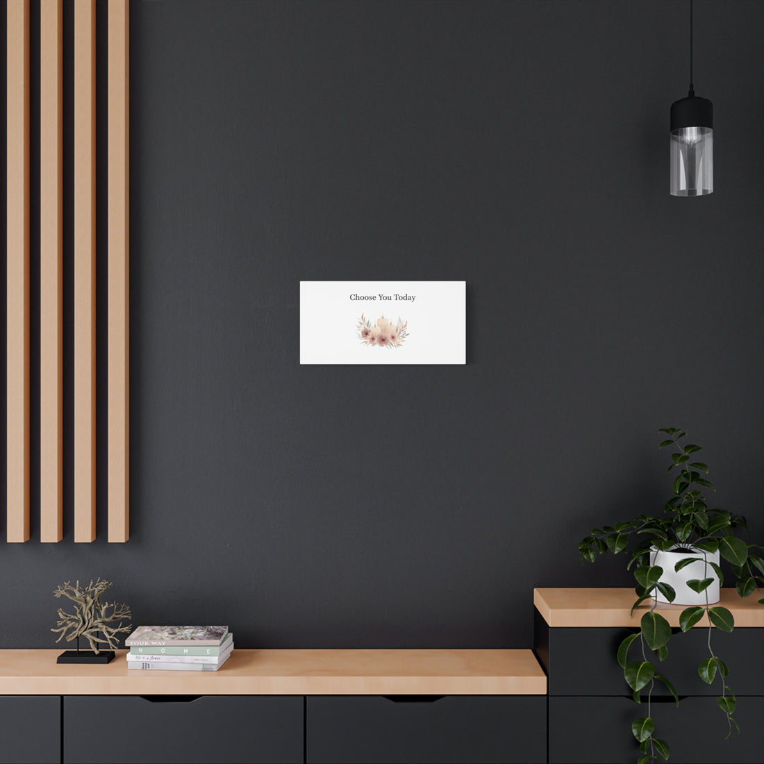 Choose You Today Canvas | Self-Love Valentine, Self Care Wall Art