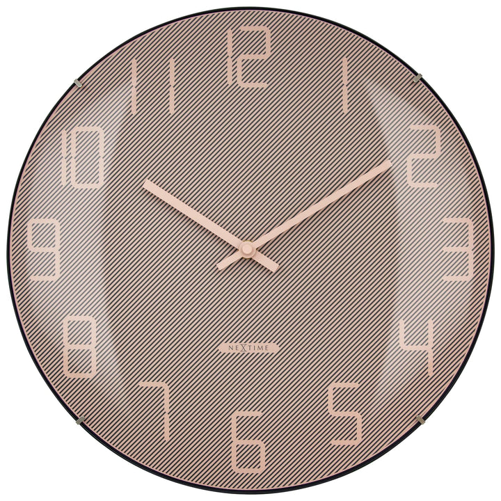 Wall Clock 35cm Domed Glass Lens - Silent - Glass -"Shade" - Goat Corp