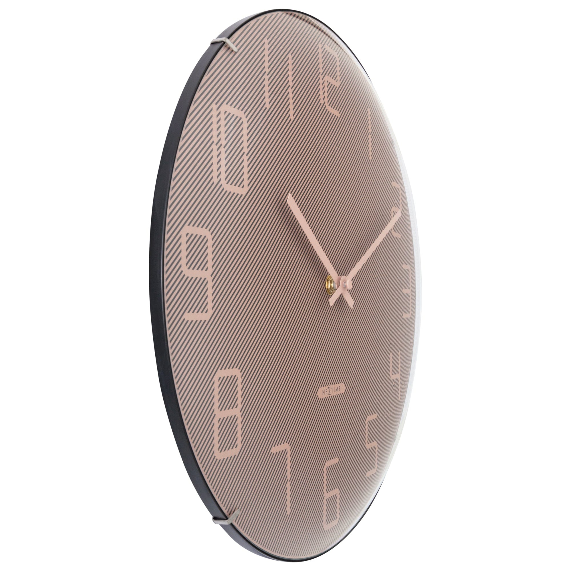 Wall Clock 35cm Domed Glass Lens - Silent - Glass -"Shade" - Goat Corp