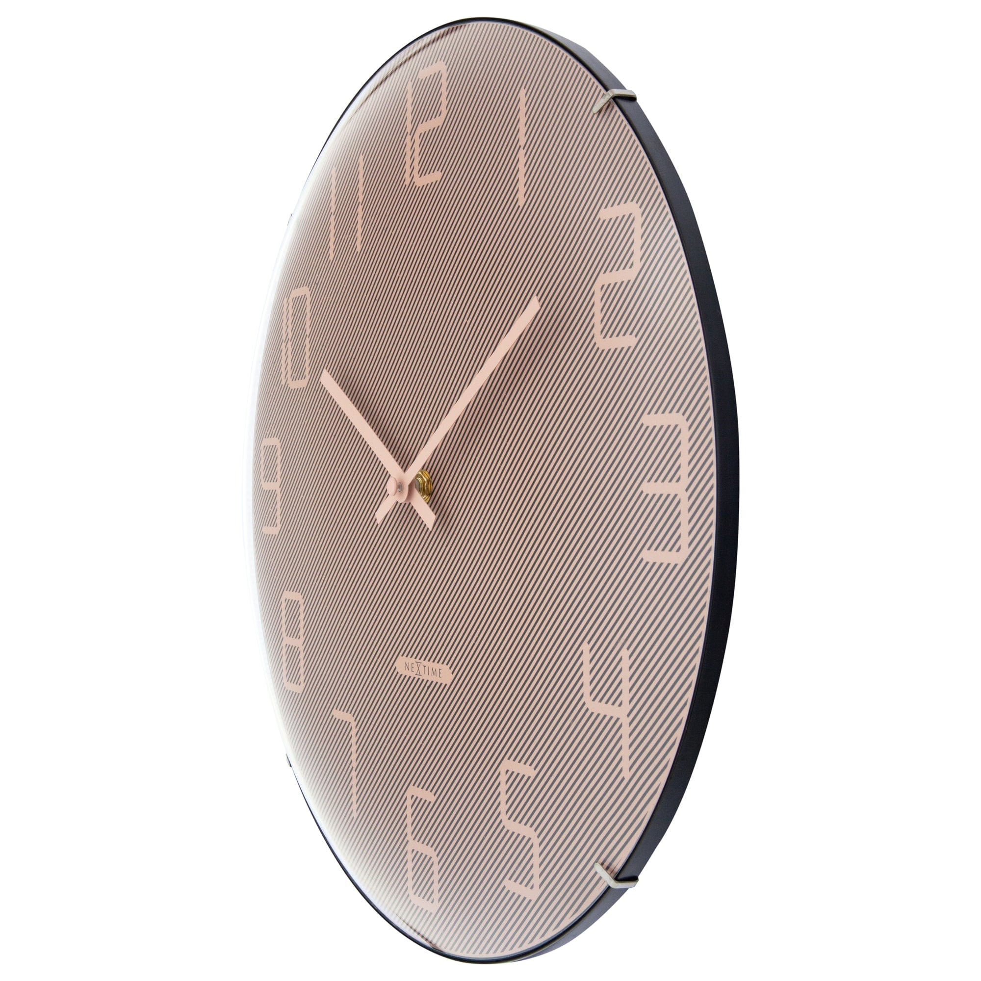 Wall Clock 35cm Domed Glass Lens - Silent - Glass -"Shade" - Goat Corp