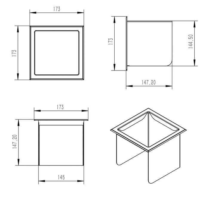 Wiesbaden Rocko inbouwinzet voor reserverolhouder in geborsteld messing