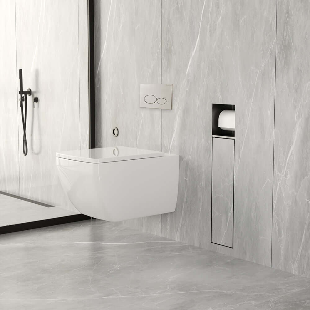 Wiesbaden Rocko Inbouw Toiletrol- en Borstelhouder Betegelbaar Brons