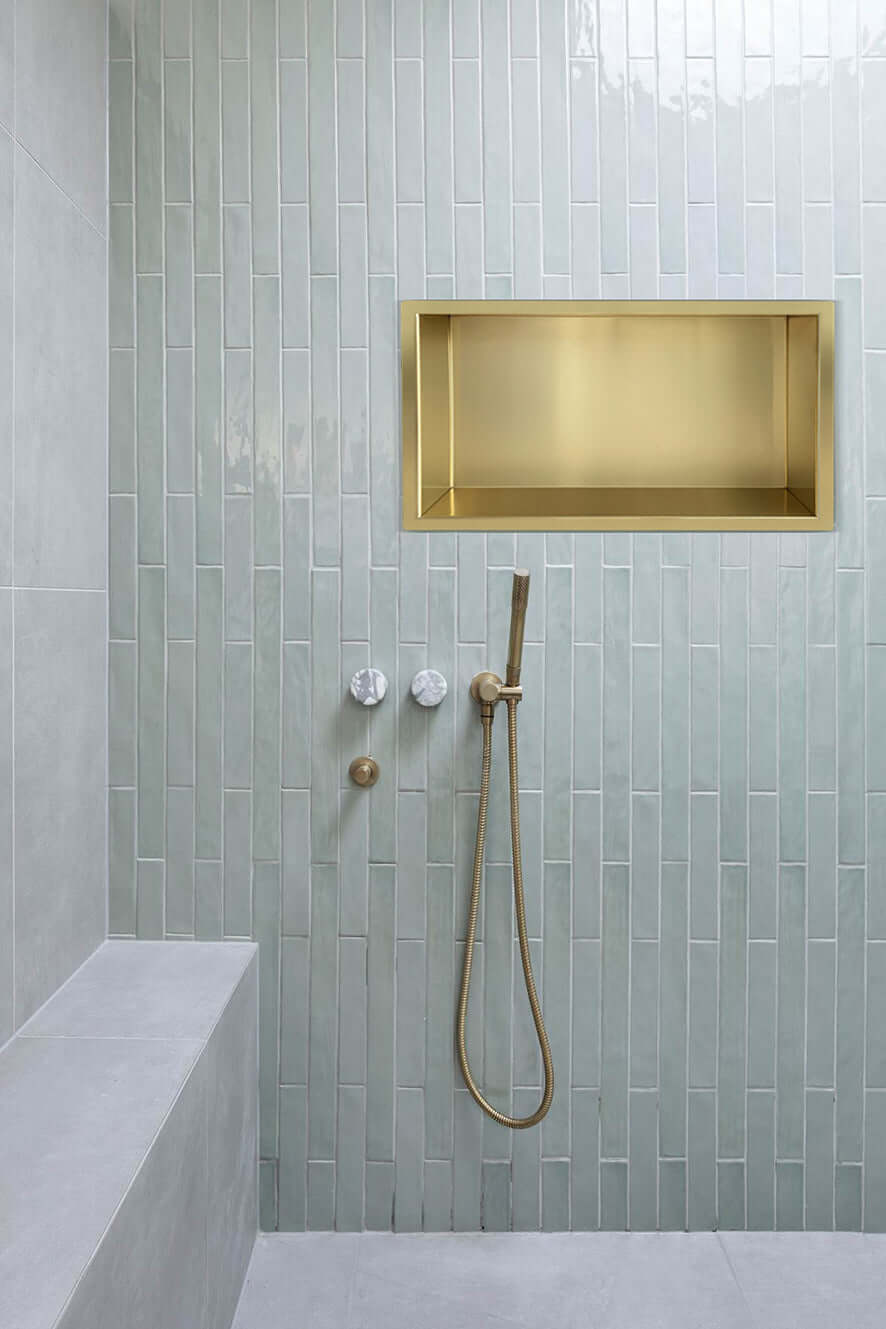 Wiesbaden Inbouwnis 30x60x10 cm Geborsteld Messing Goud