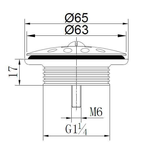 Wiesbaden Rooster 5/4 Afvoerplug Mat Zwart