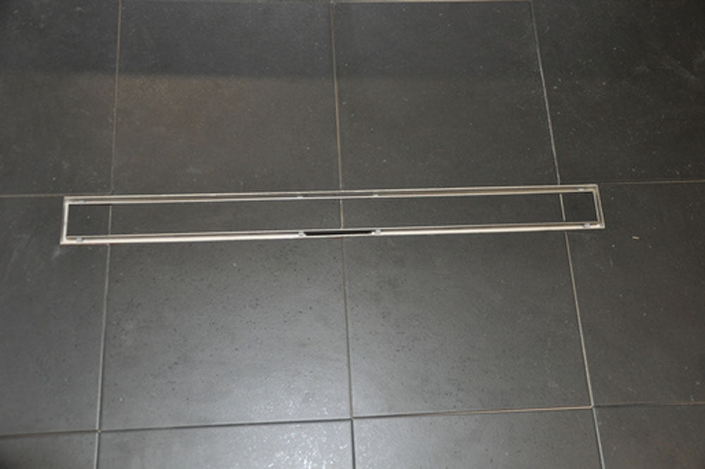 Tegelrooster voor douchegoot 60 x 7 cm RVS