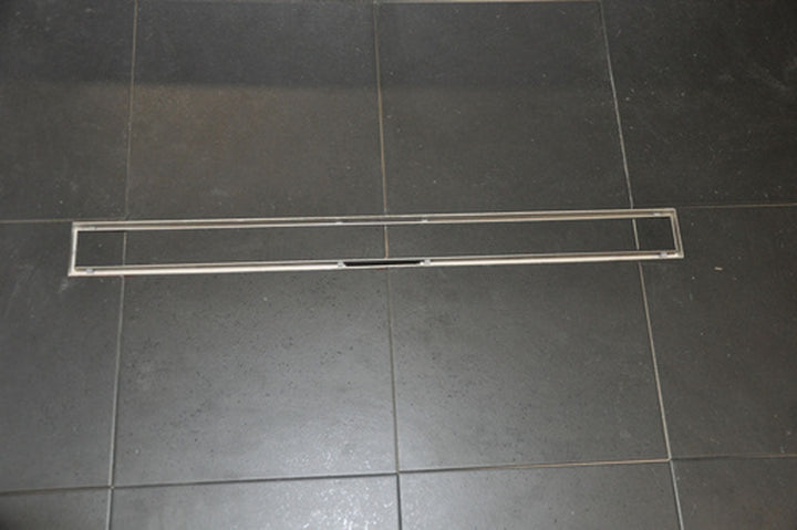 Tegelrooster voor douchegoot 60 x 7 cm RVS