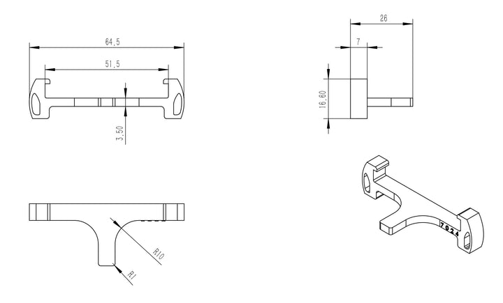 Afstandhouder voor tegelroosters kunststof grijs