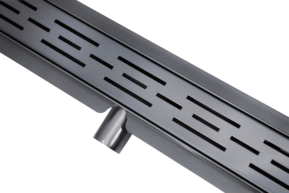 100x7 cm Douchegoot Wiesbaden met Flens 6,7 cm Diep Brons