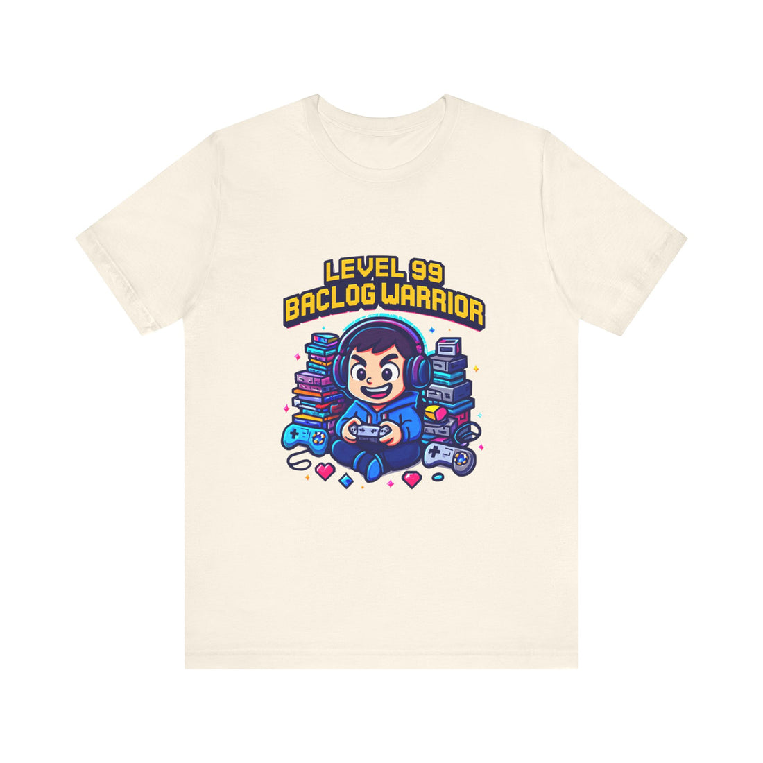 Gamer Tee — “Level 99 Baclog Warrior” Graphic T-Shirt