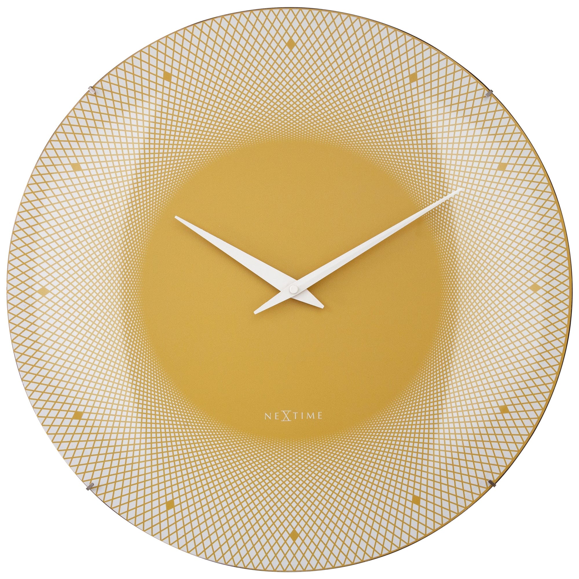 Large Wall Clock 50cm Domed Glass Lens - Silent - Glass - "Deep 50" - Goat Corp