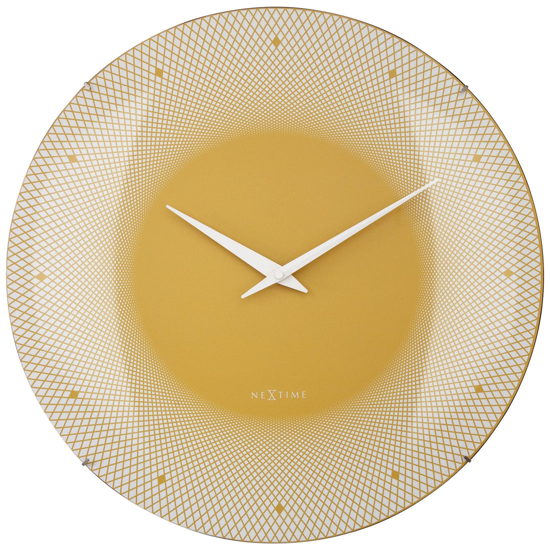Large Wall Clock 50cm Domed Glass Lens - Silent - Glass - "Deep 50" - Goat Corp