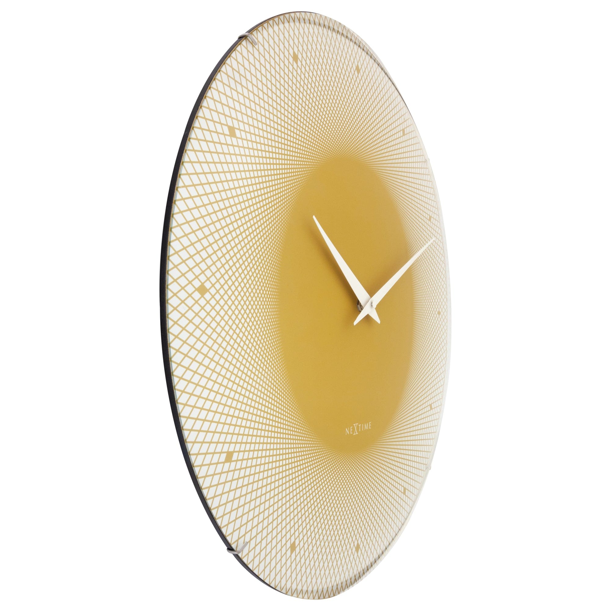 Large Wall Clock 50cm Domed Glass Lens - Silent - Glass - "Deep 50" - Goat Corp
