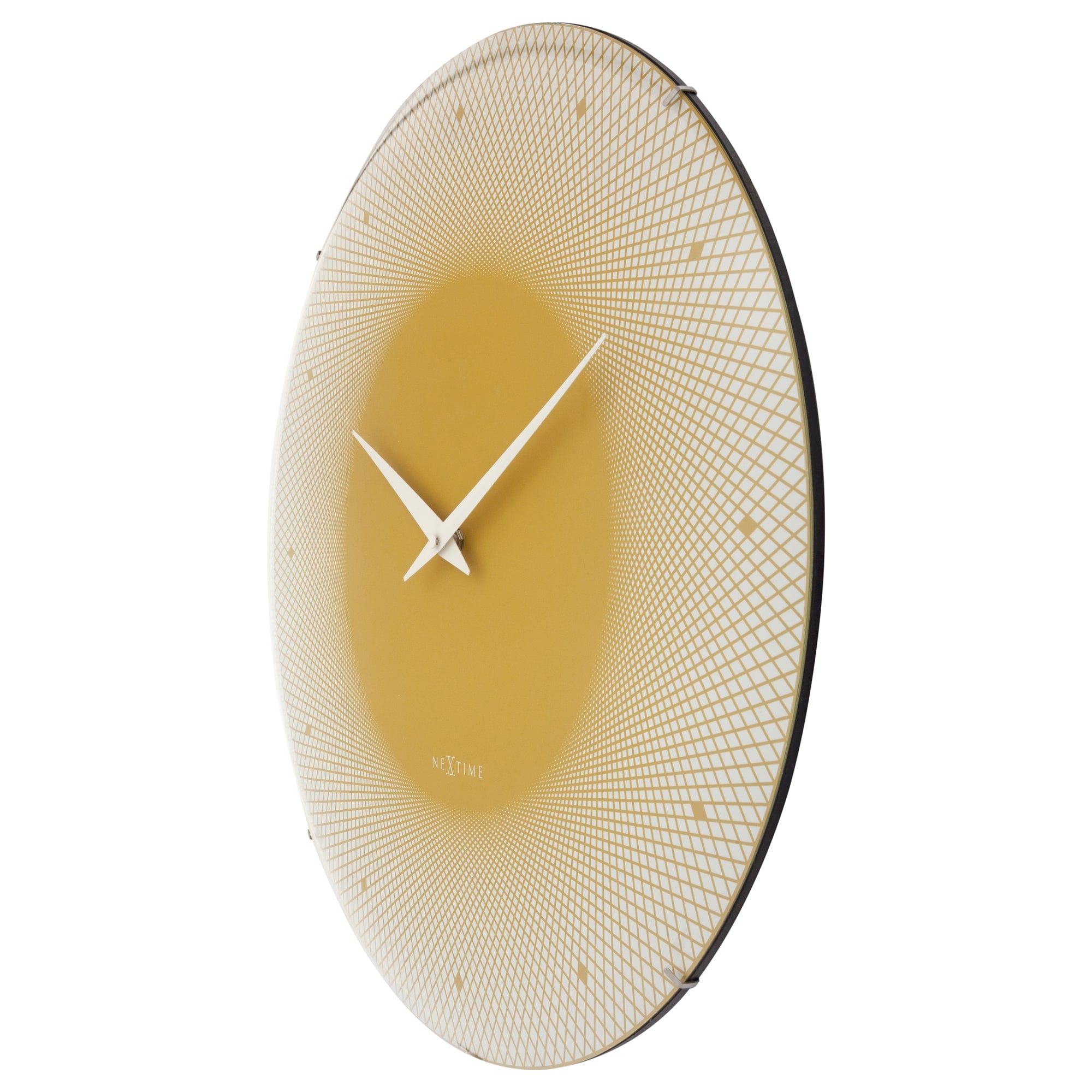 Large Wall Clock 50cm Domed Glass Lens - Silent - Glass - "Deep 50" - Goat Corp