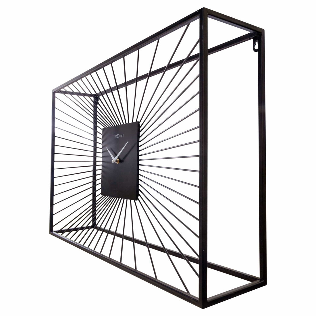 Large Wall Clock 70x45x15cm - Silent - Black - Metal - "Vasco" - Goat Corp