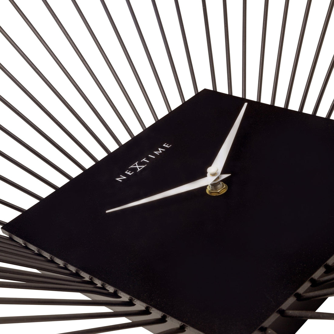Wall Clock 45x45x15cm - Silent - Black - Metal - "Vasco Square" - Goat Corp