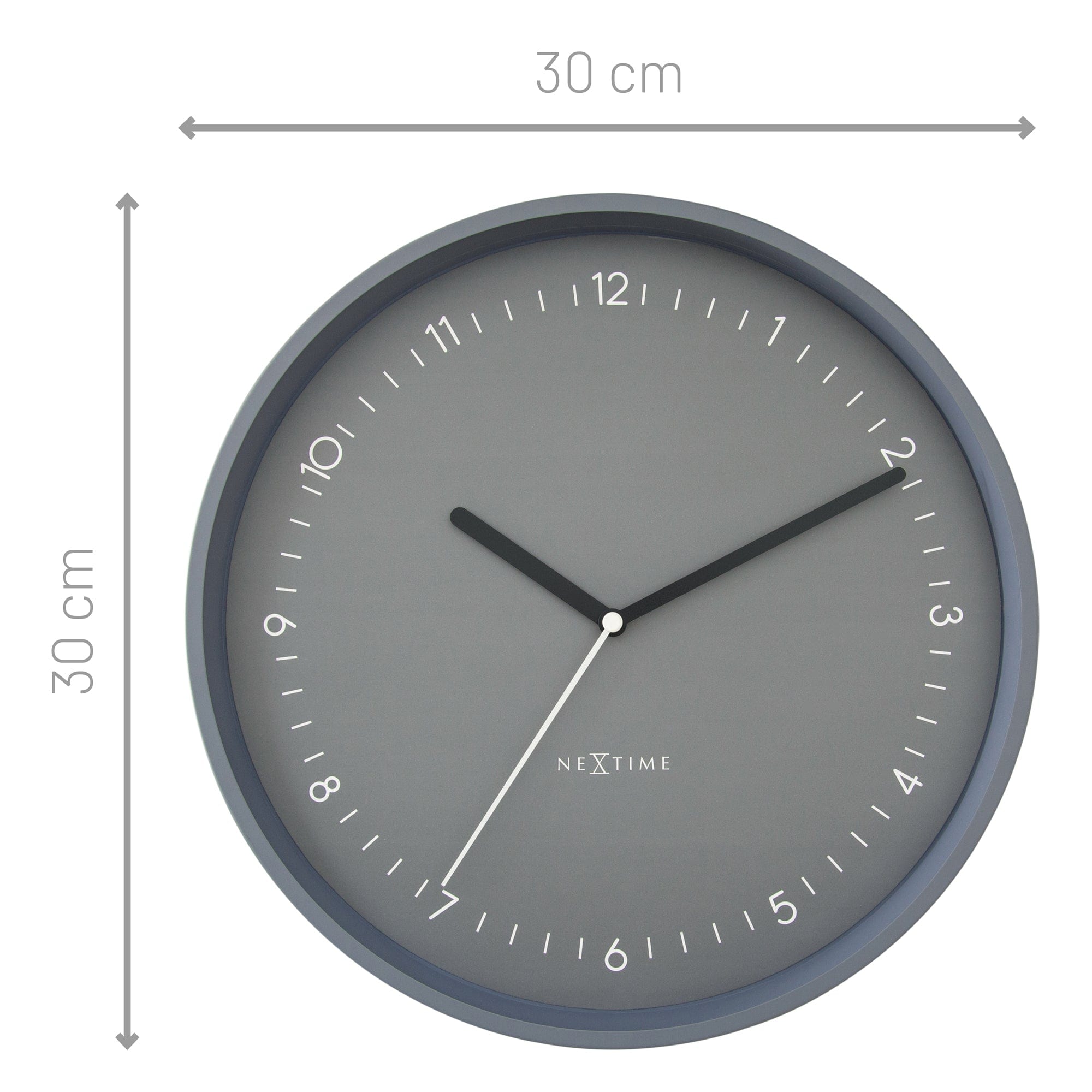 Wall clock 30cm - Silent - Aluminium - "Berlin" - Goat Corp