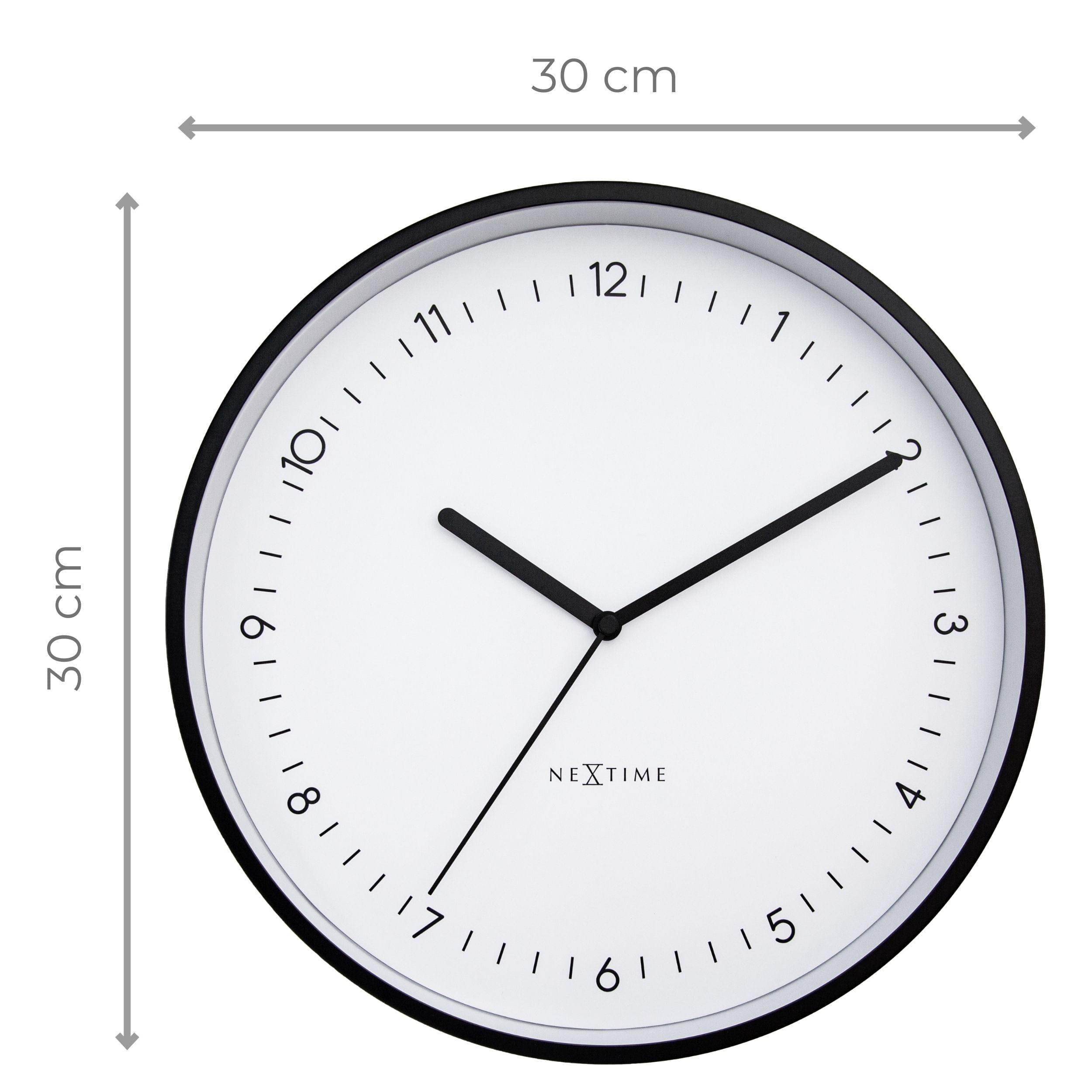 Wall clock 30cm - Silent - Aluminium - "Berlin" - Goat Corp