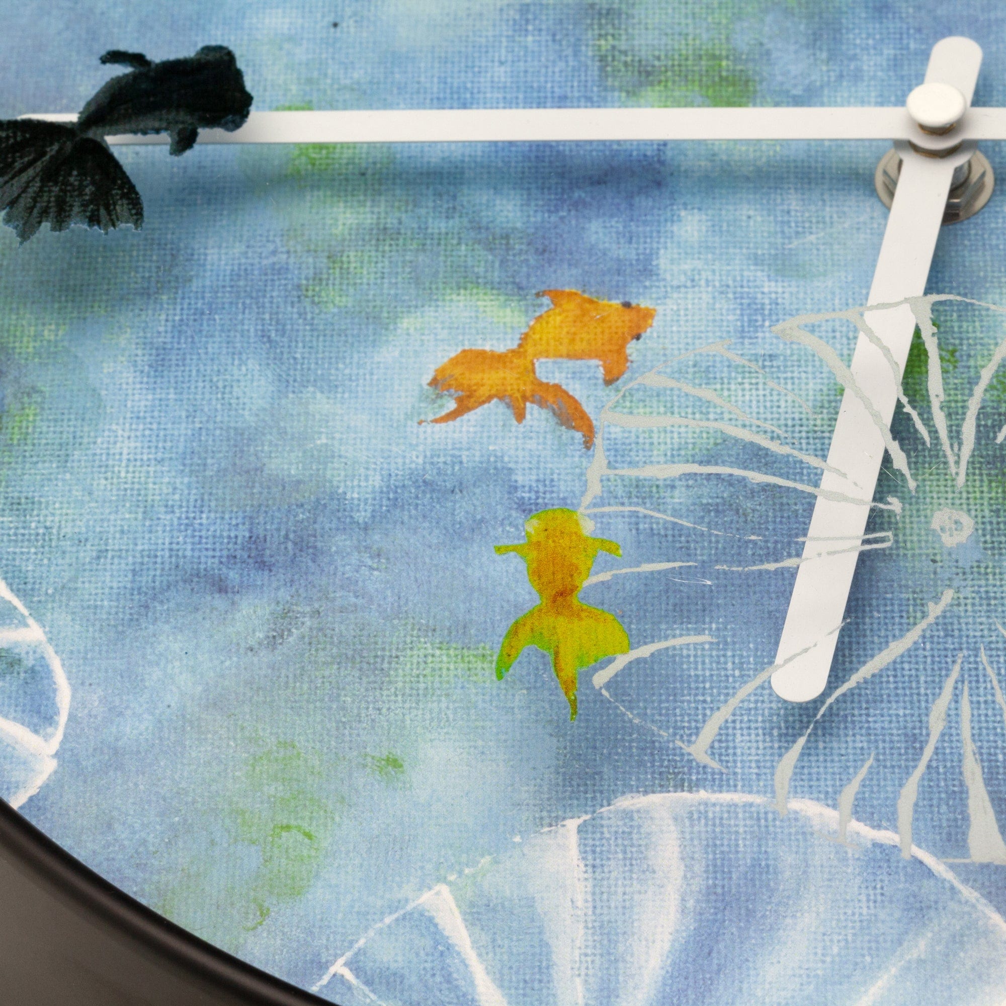 Wall clock 30cm - Silent - Blue - Plastic - "Pond" - Goat Corp