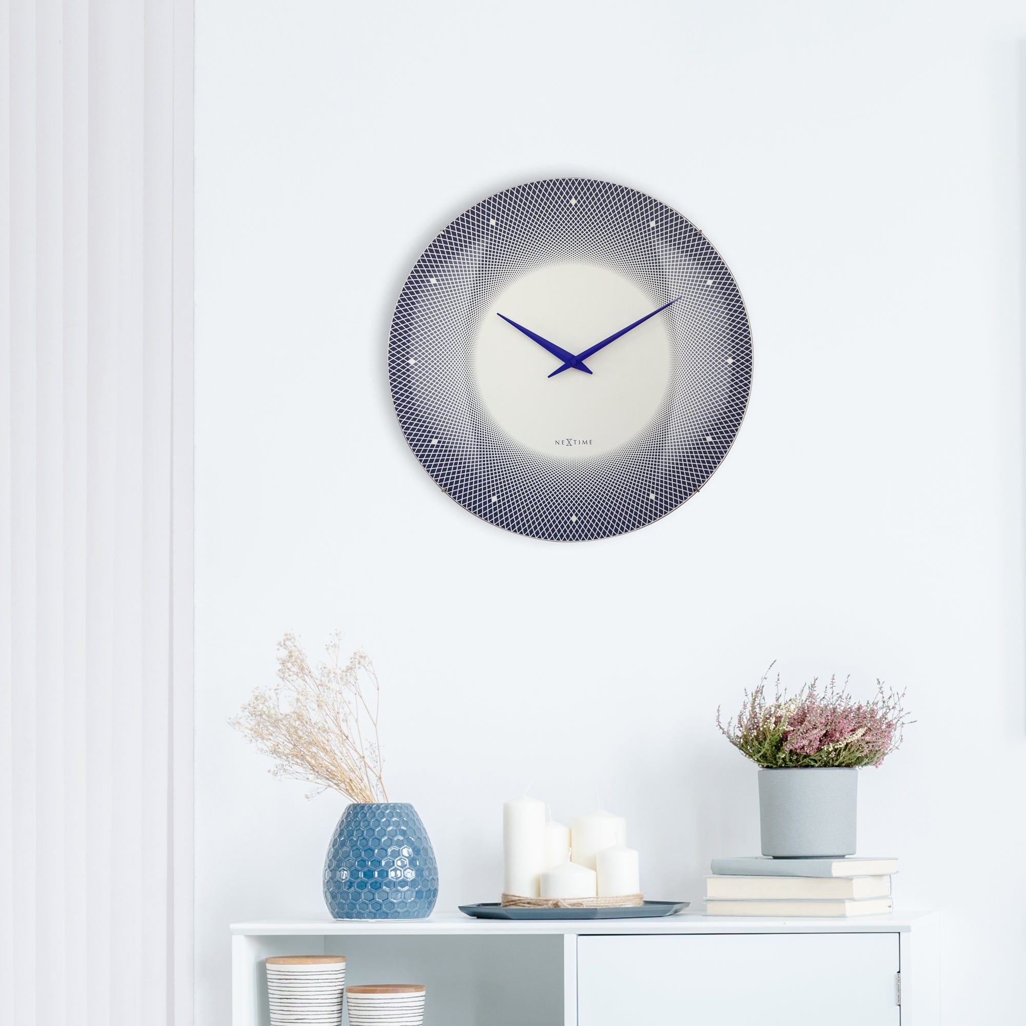 Large Wall Clock 50cm Domed Glass Lens - Silent - Glass - "Deep 50" - Goat Corp