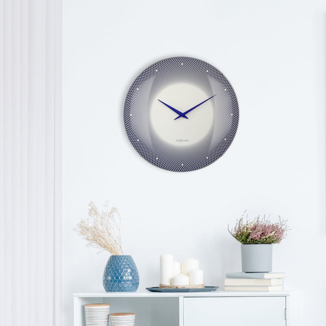 Large Wall Clock 50cm Domed Glass Lens - Silent - Glass - "Deep 50" - Goat Corp