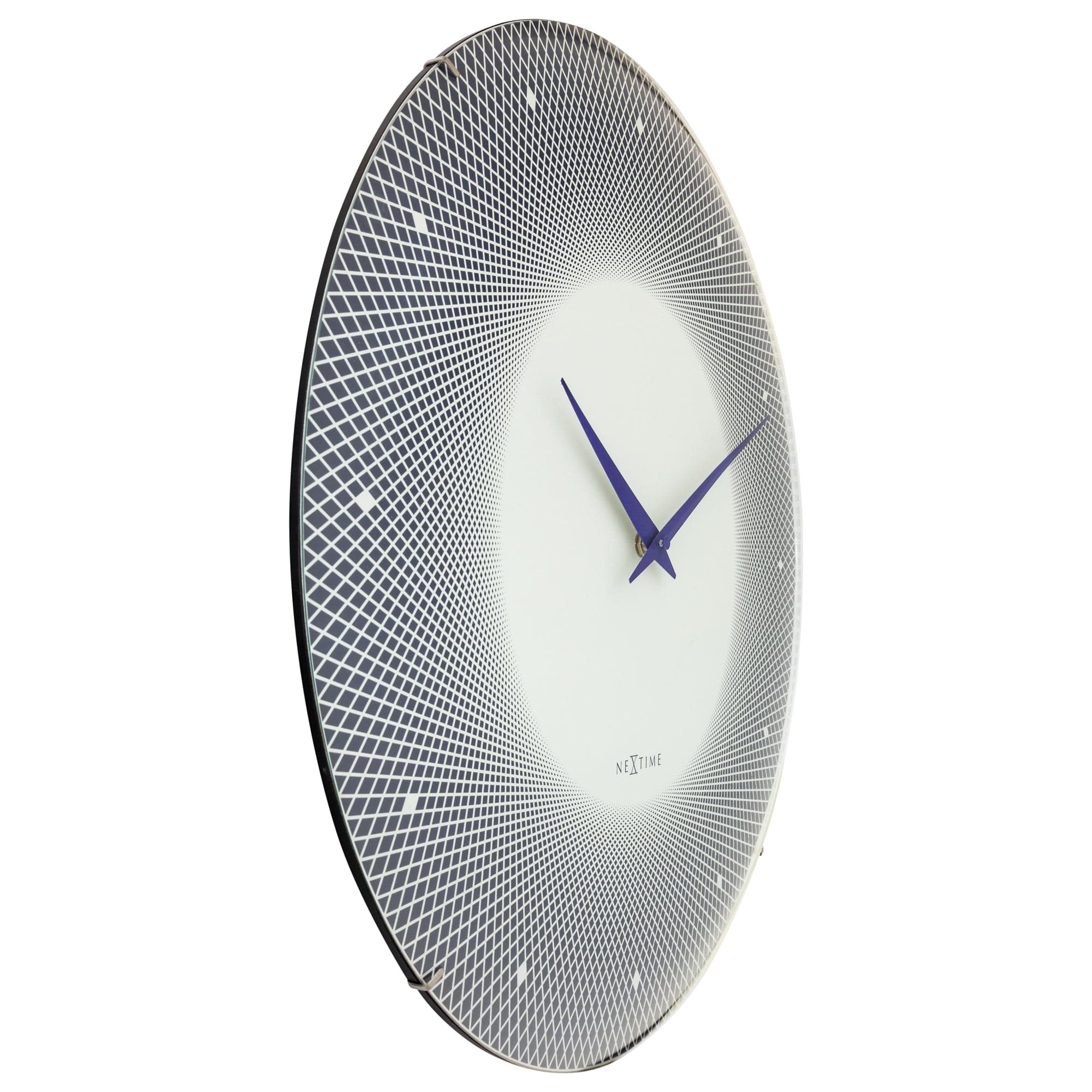Large Wall Clock 50cm Domed Glass Lens - Silent - Glass - "Deep 50" - Goat Corp