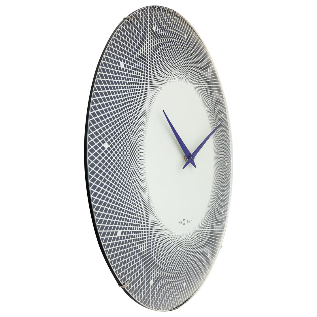 Large Wall Clock 50cm Domed Glass Lens - Silent - Glass - "Deep 50" - Goat Corp
