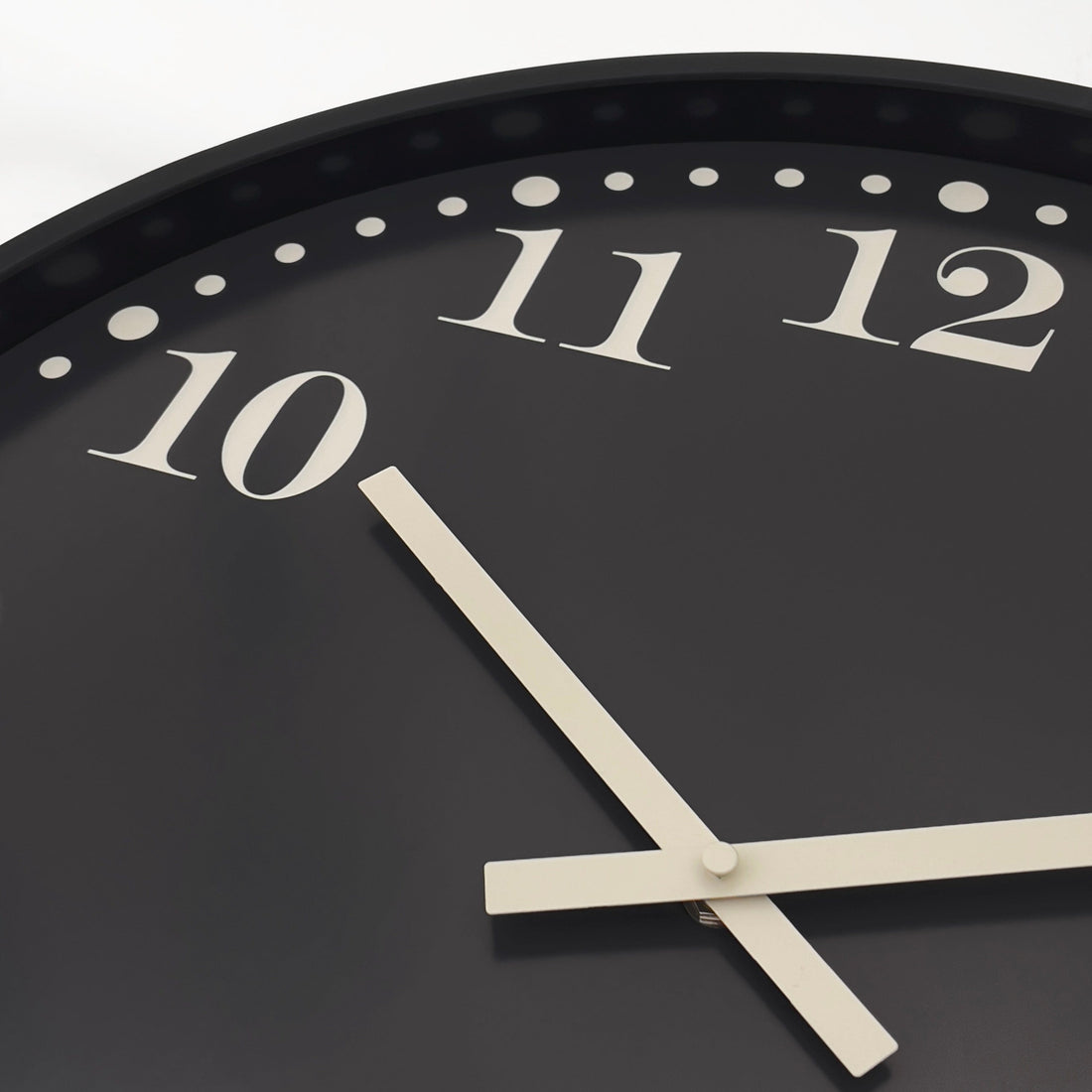 Wall clock 50cm-Silent-Black/White-Plastic-NeXtime 'Dickens Large' - Goat Corp