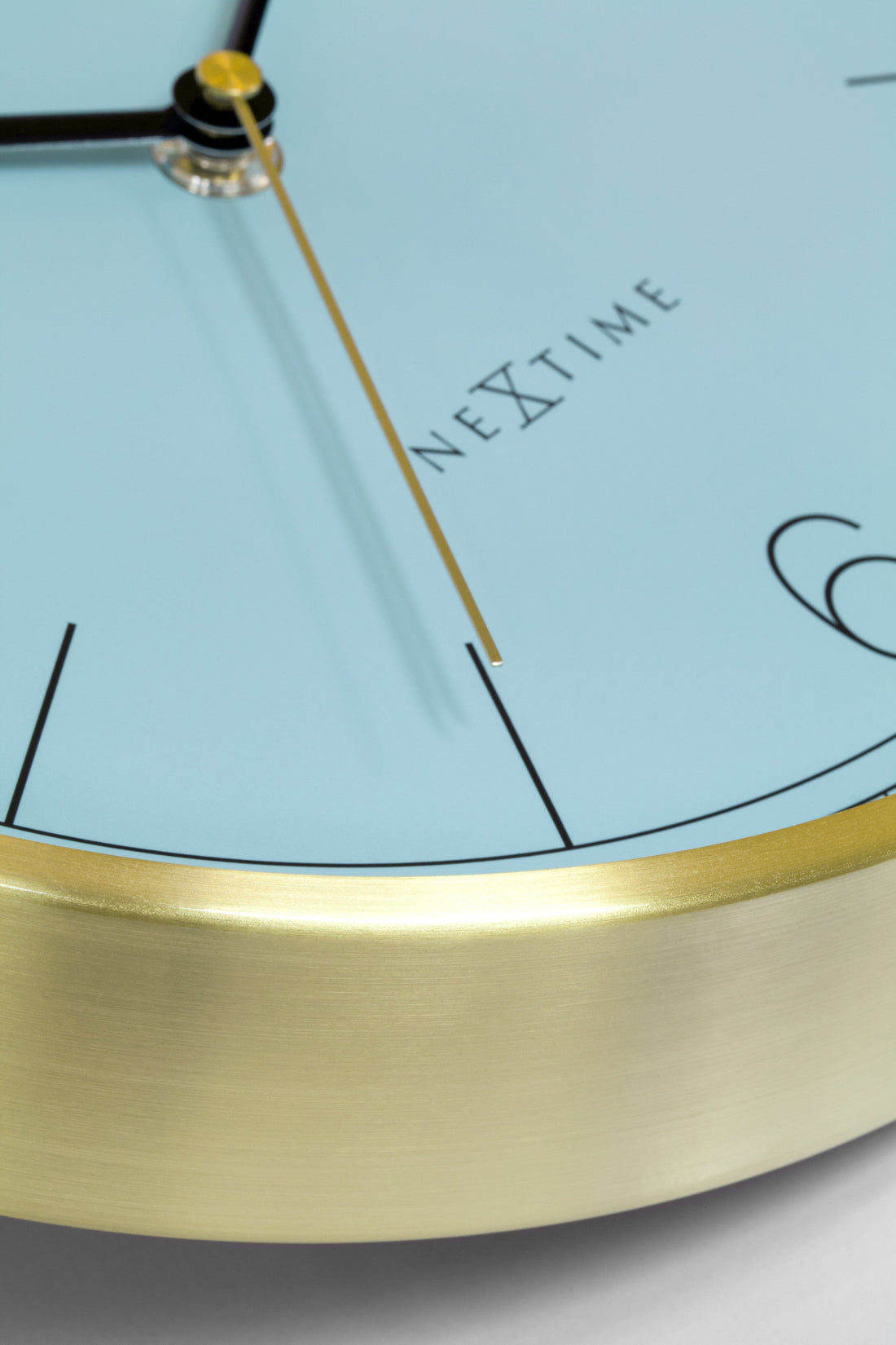 Wall clock 25cm-Silent-Green/Turquoise/White/Black-Metal-NeXtime 'Bolero' - Goat Corp