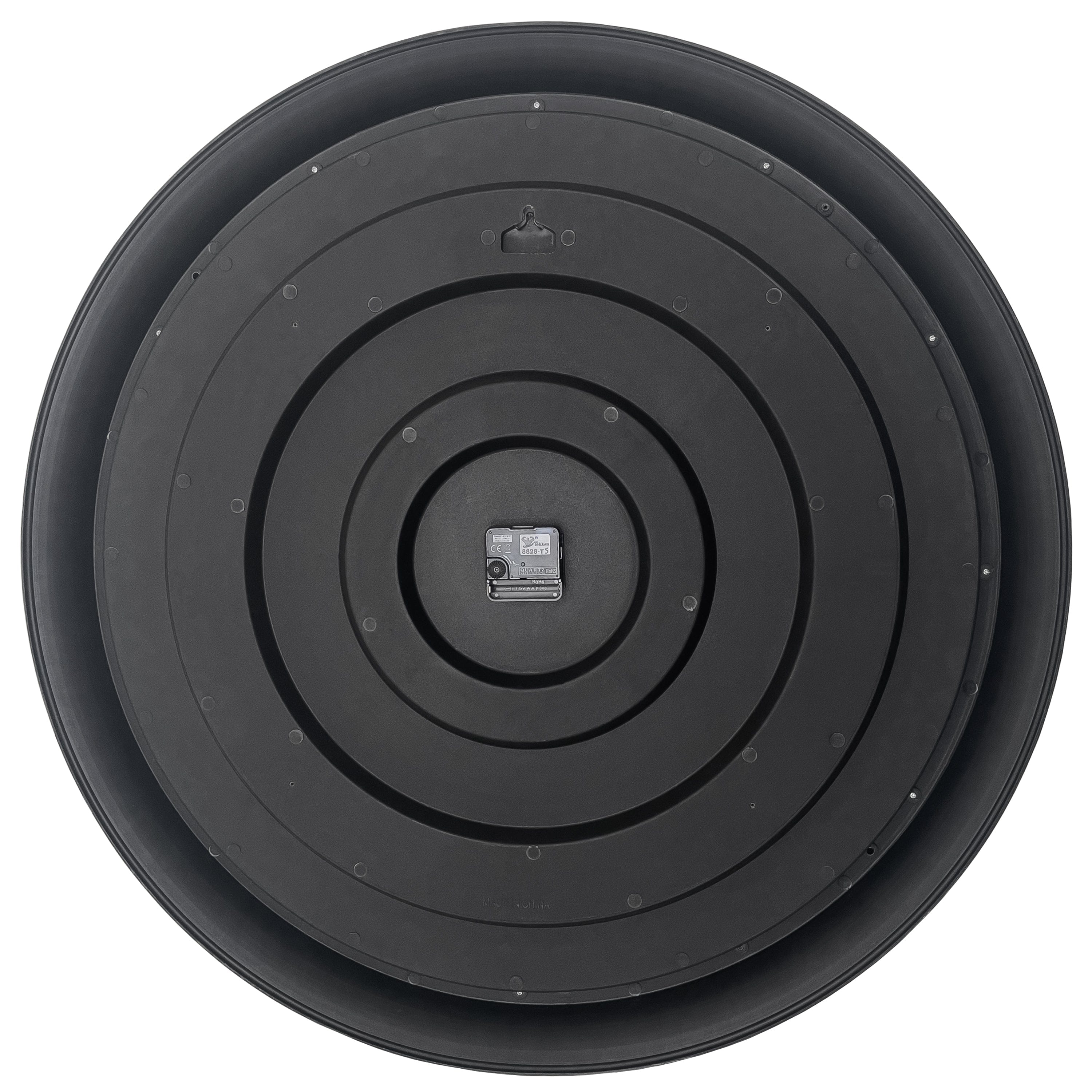 Wall clock 76cm-Black/Grey-Plastic-NeXtime 'Chopin Large' - Goat Corp