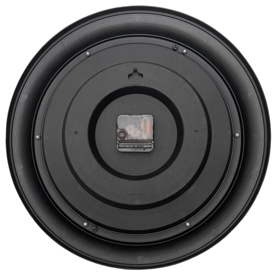 Wall clock 40cm-Silent-Black/Grey-Plastic-NeXtime 'Chopin' - Goat Corp