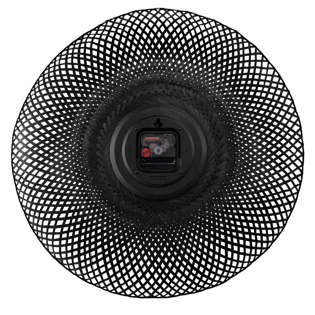 Wall clock 60cm-Silent-Brown/Black-Bamboo-NeXtime 'Vortex' - Goat Corp
