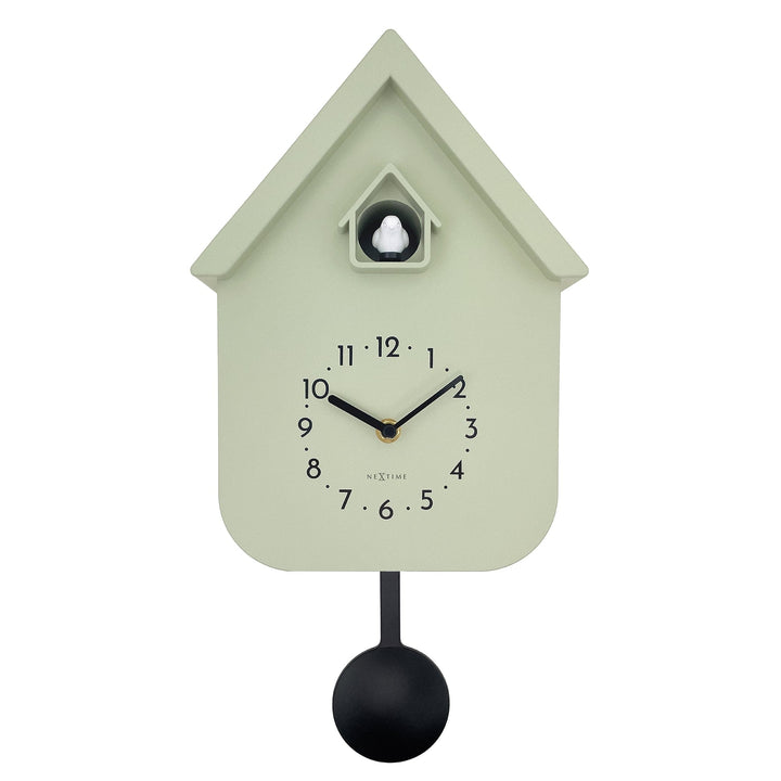 Wall clock 21.5x41.5x8.5cm - Pendulum - Cuckoo -NeXtime 'Twitter' - Goat Corp