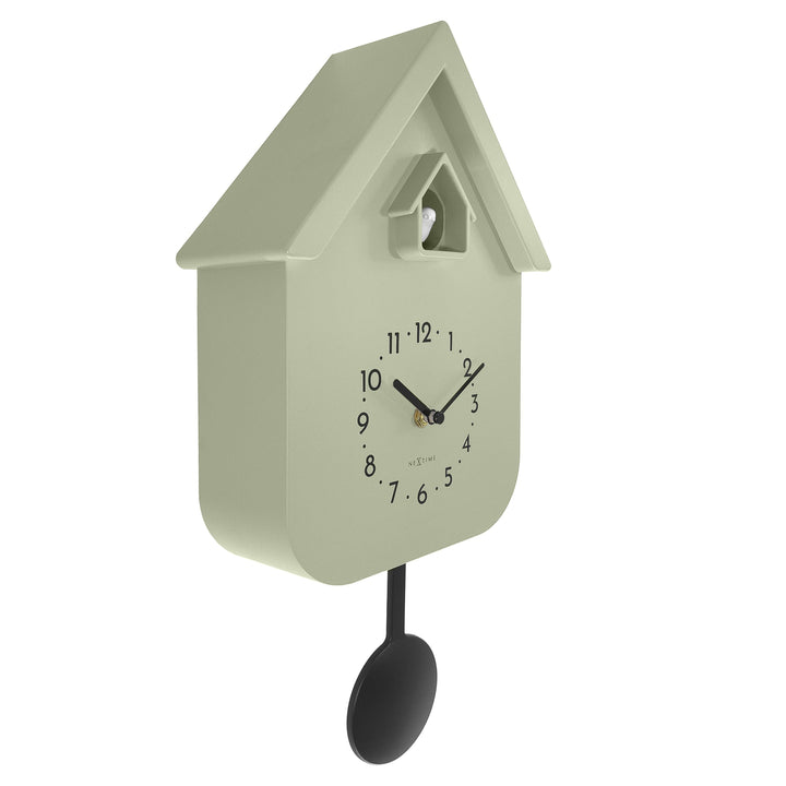 Wall clock 21.5x41.5x8.5cm - Pendulum - Cuckoo -NeXtime 'Twitter' - Goat Corp