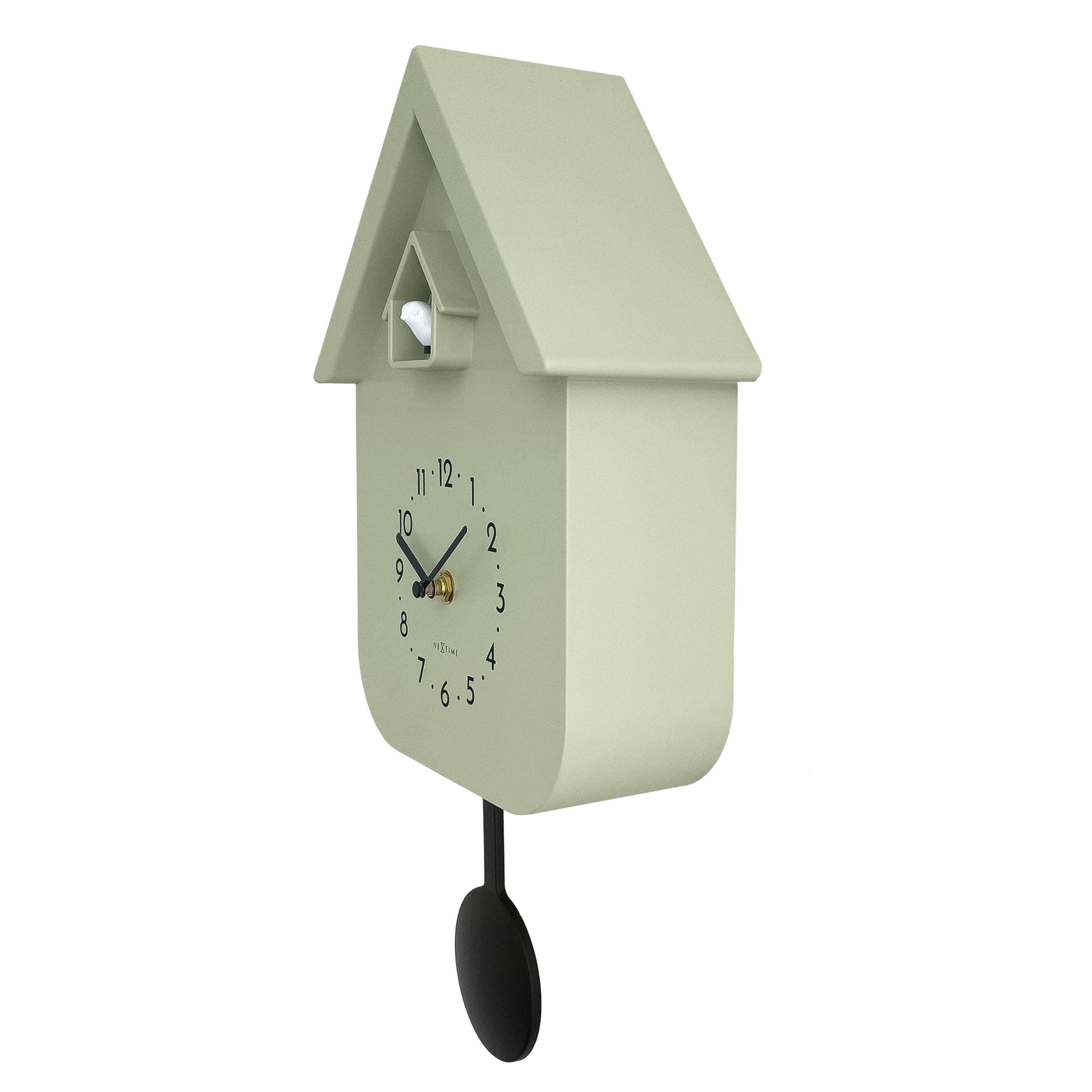 Wall clock 21.5x41.5x8.5cm - Pendulum - Cuckoo -NeXtime 'Twitter' - Goat Corp