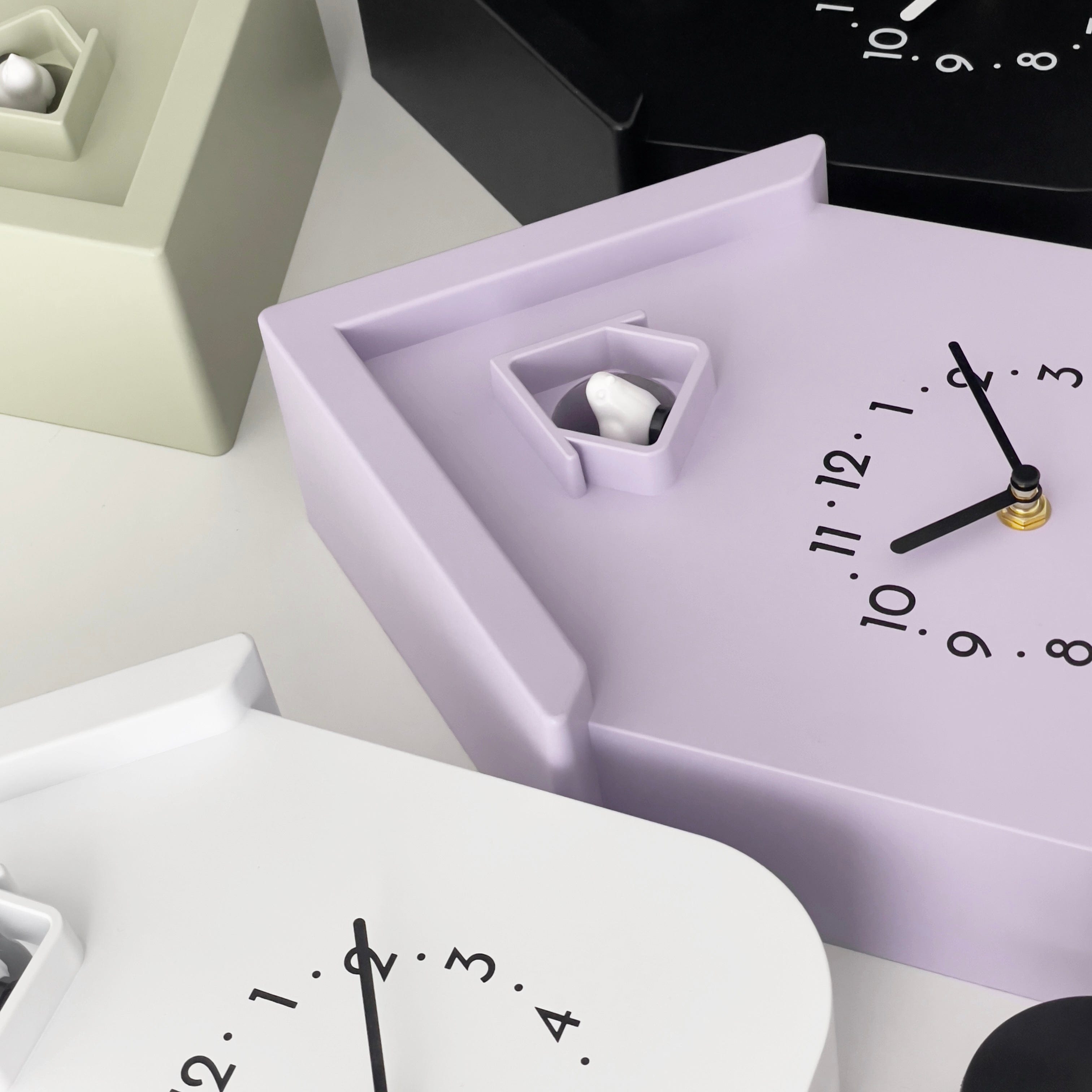 Wall clock 21.5x41.5x8.5cm - Pendulum - Cuckoo -NeXtime 'Twitter' - Goat Corp